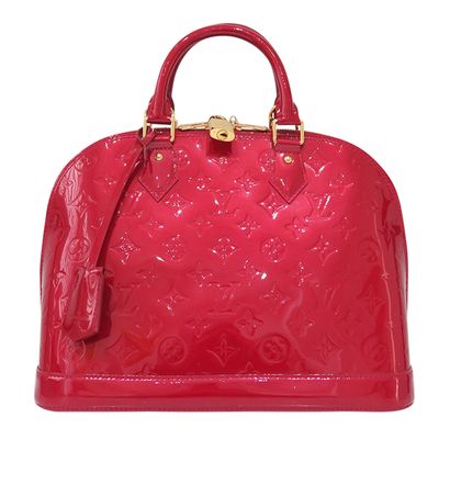Alma PM, &pound;945, Handbags, Red, Patent Leather, Front view